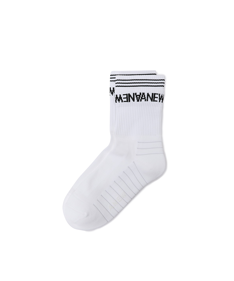 Men's Essential Middle Socks - White