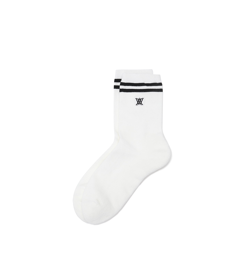 Men's Middle Socks - White