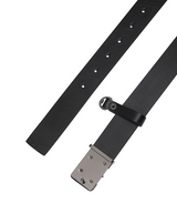 Women's Logo Ring Belt - Black