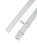 Women's Logo Ring Belt - White