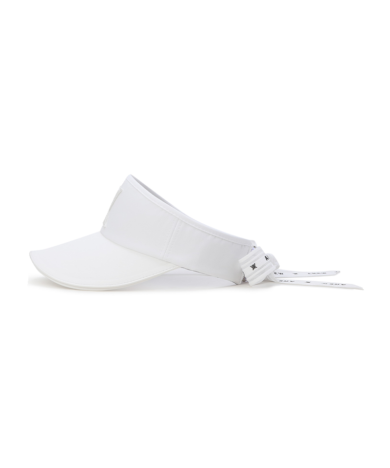 Women's Essential Ribbon Visor - White