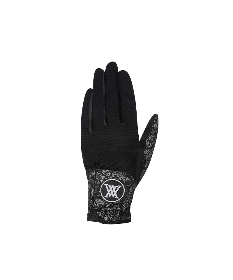 Women's Paisley Mesh Glove (PAIR) - Black