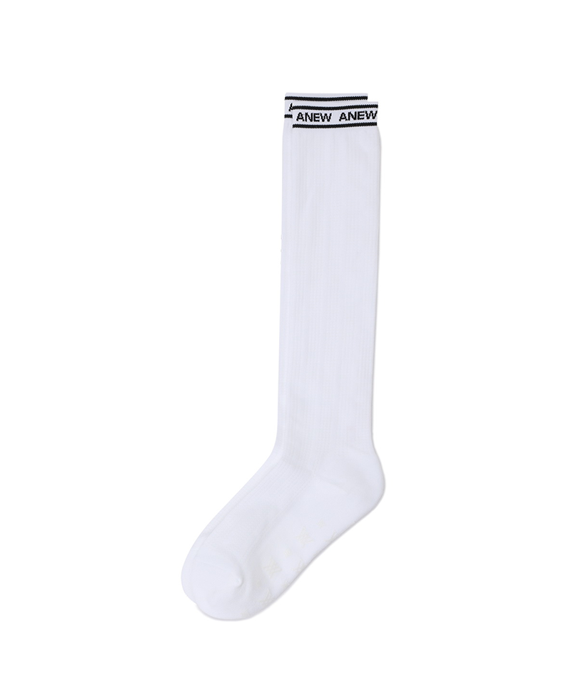 Women's Aqua Mesh Knee Socks - White