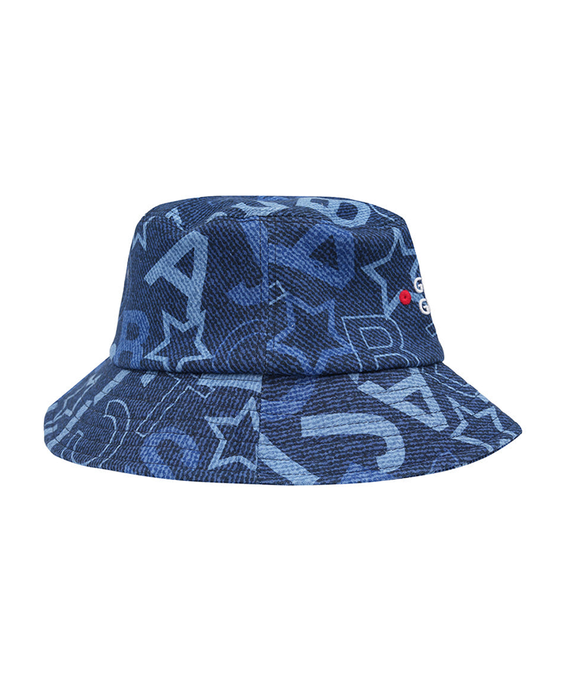 Castelbajac Women's Denim Logo Point Bucket Hat - Navy