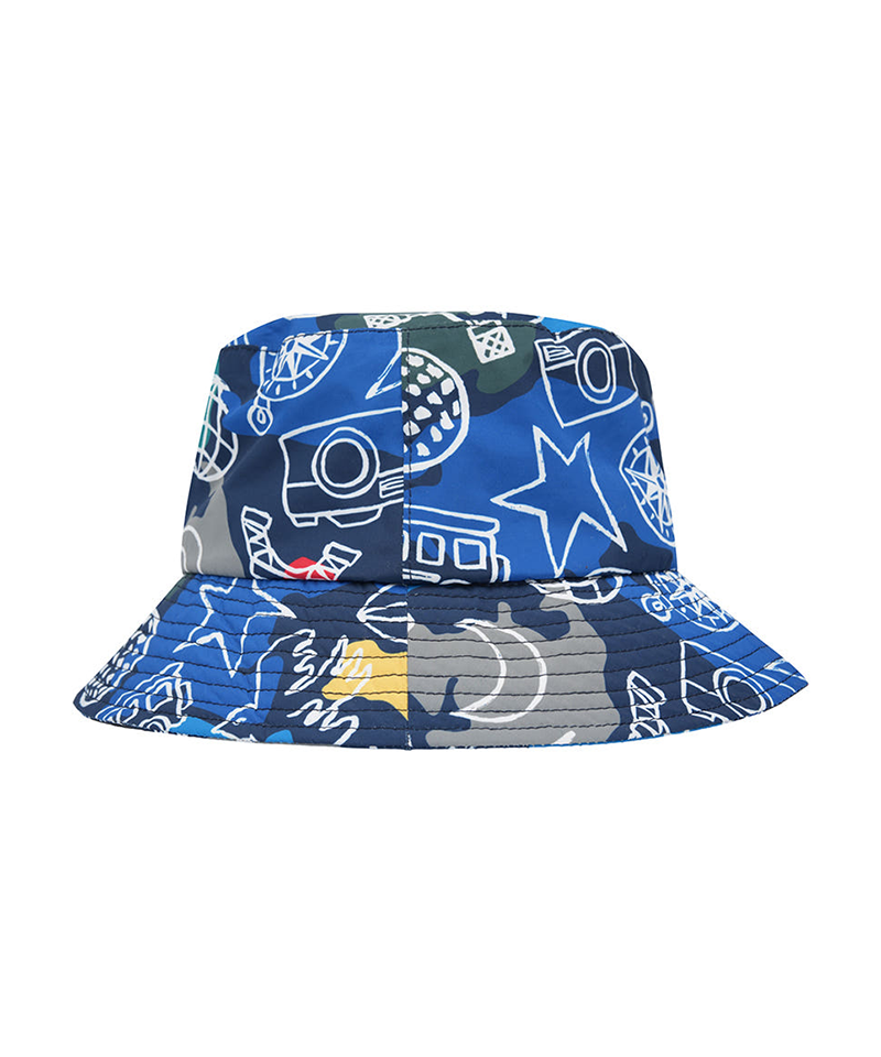Castelbajac Women's Pattern Waterproof Bucket Hat - Navy