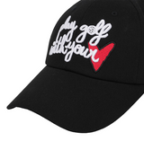 Castelbajac Women's Embroidered Point Ball Cap - Black