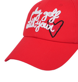 Castelbajac Women's Embroidered Point Ball Cap - Red