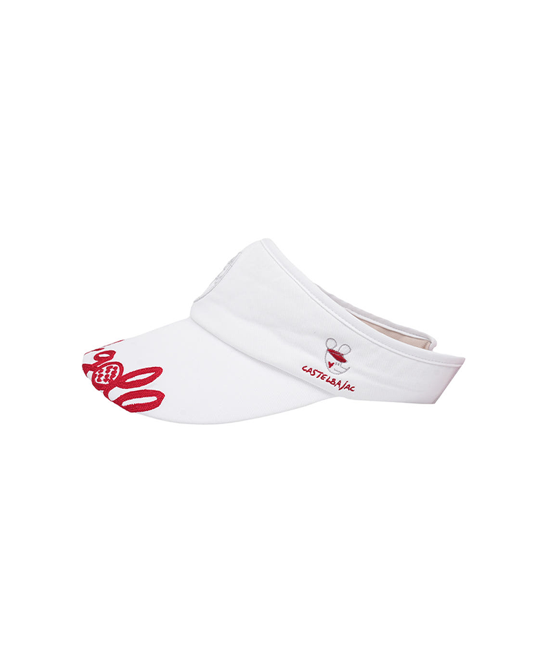 Castelbajac Women's Embroidered Ribbon Sun Cap - White
