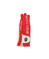 Castelbajac Women's Synthetic Leather Logo Two-Handed Gloves - Red