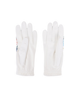 Castelbajac Women's Printed Perforated Gloves - White