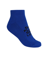 Castelbajac Men's Season Slogan Point Ankle Socks - Blue
