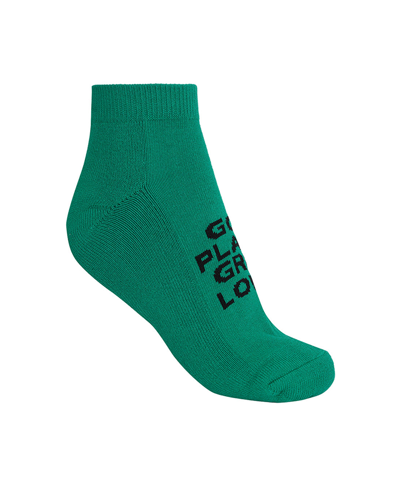 Castelbajac Men's Season Slogan Point Ankle Socks - Green