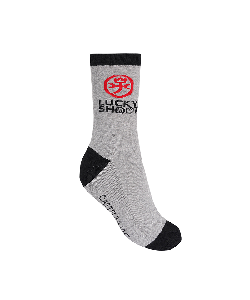 Castelbajac Men's Contrast Accent Long Socks - Grey