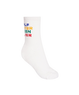 Castelbajac Women's Slogan Point Long Socks - White