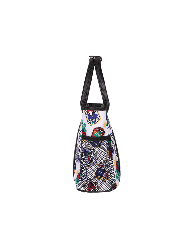Castelbajac Women's Symbol Pattern Boston Bag - White