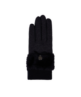 Castelbajac Women's Ribbon Point Fleece Winter Gloves - Charcoal