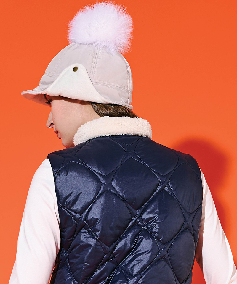 Fox Fur Fleece Padded Earmuffs Bucket Hat