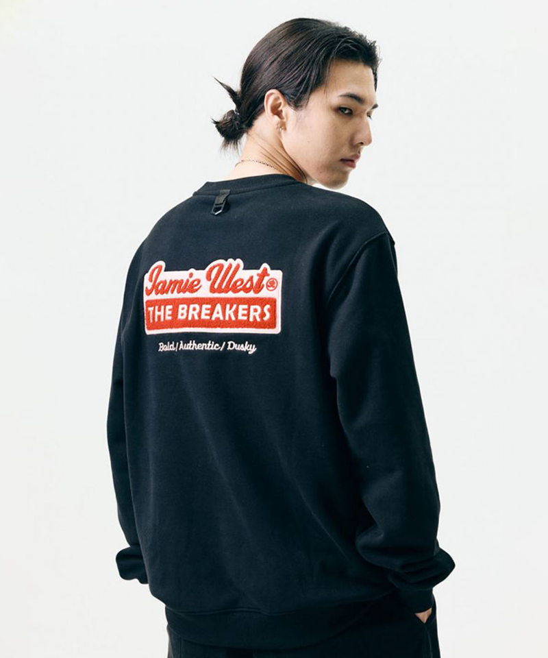 Jamie West Boucle Applique Brushed Sweatshirts - Black
