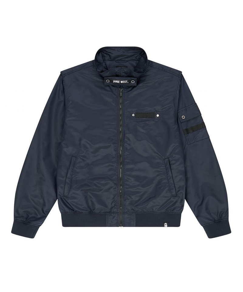 Jamie West Collar Point Work Jumper - Navy