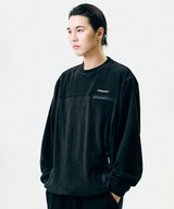 Jamie West Light Fleece Nylon Pocket Pullover - Gray