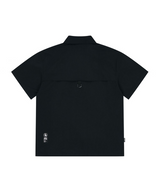 Jamie West Nylon Half Zip-up Ventilation P-Shirts - Black