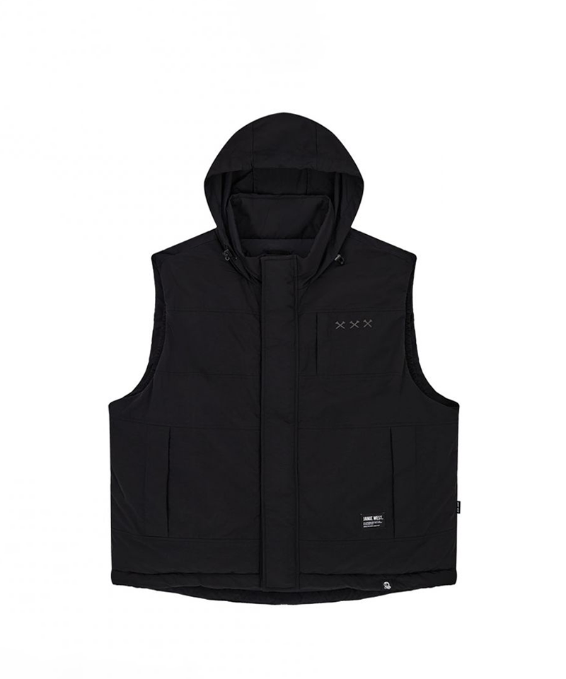 Jamie West Primaloft Hidden Hoodie Heavy Vest - Black
