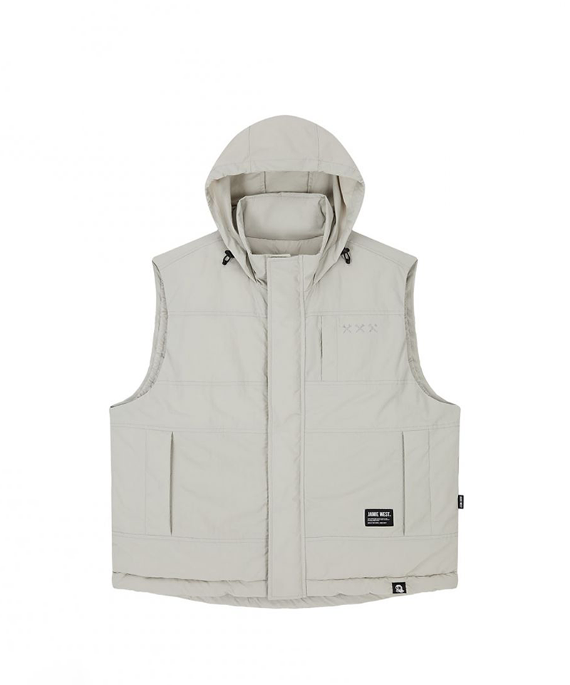 Jamie West Primaloft Hidden Hoodie Heavy Vest - Gray