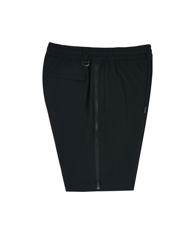 Jamie West Side Ventilation Zip-Up Shorts - Black
