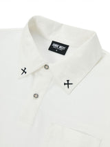 Jamie West Woven Combined Point P-Shirts - White