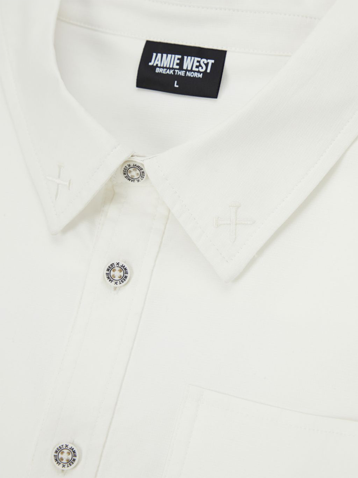 Jamie West Woven Pocket Shirts - White