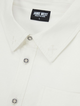 Jamie West Woven Pocket Shirts - White
