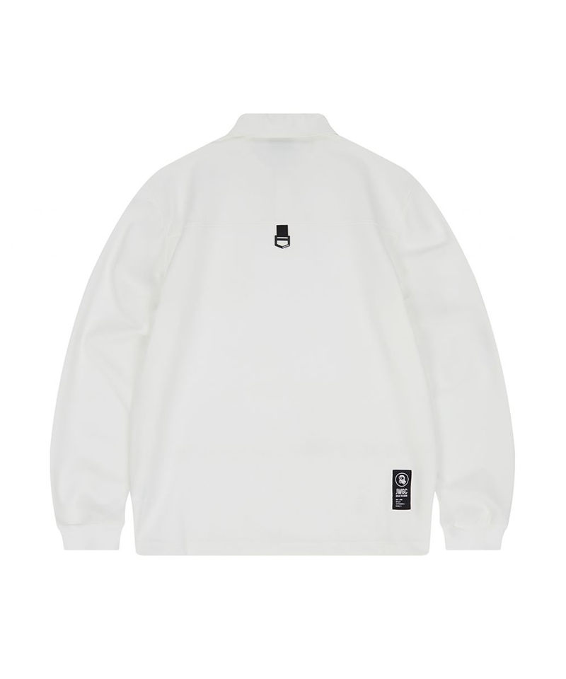 Jamie West Woven Pocket Point Collar T-Shirts - White