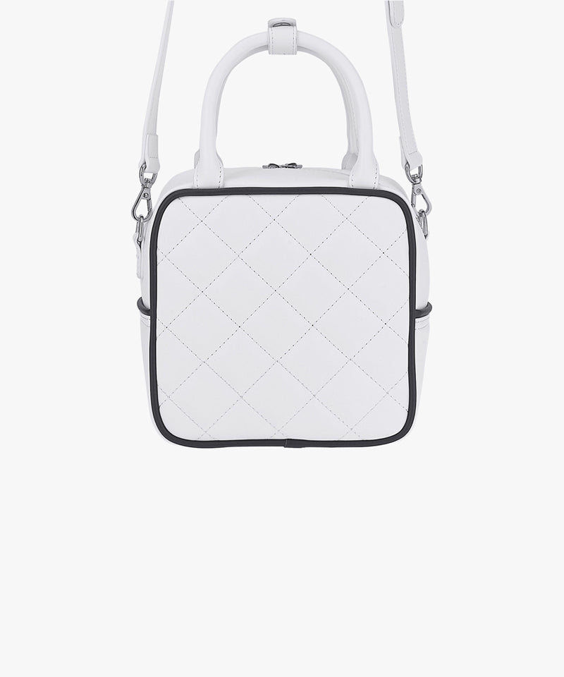 FAIRLIAR Quilted Square Tote Bag - White