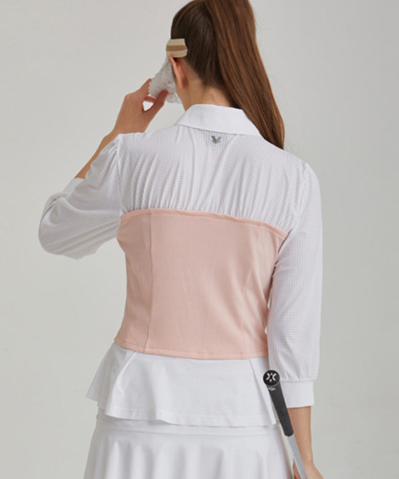 Cooling Bustier 3/4 Shirt - White