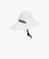 CREVE NINE: Women's Logo Strap Bucket Hat - White