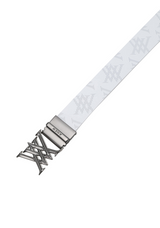 Men's Two Way Pattern Belt - White