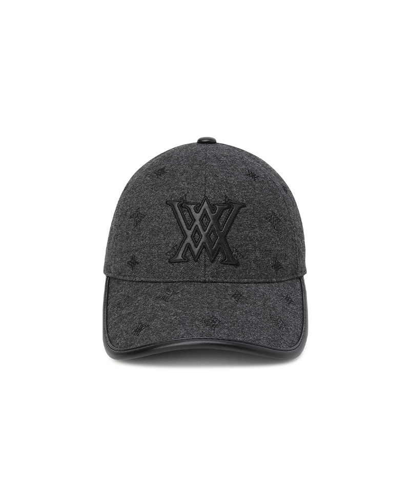 Uni Logo Stitch Peach Cap - Dark Grey