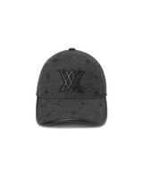 Uni Logo Stitch Peach Cap - Dark Grey