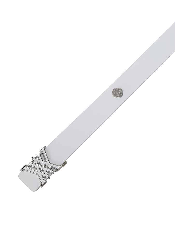 Women's Double Belt - White