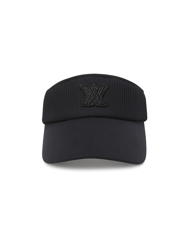 Women's Knit Ribbon Visor - Black