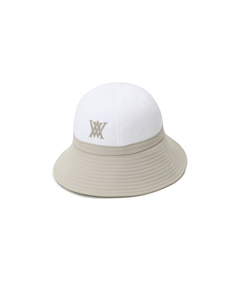 Women's Fabric Mix Bucket Hat - White