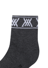 Women's Stripe Logo Middle Socks - Dark Grey