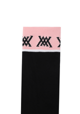 Women's Color Block Knee Socks - Black