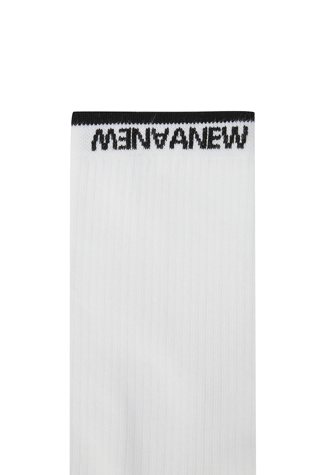 Men's Basic Middle Socks - White