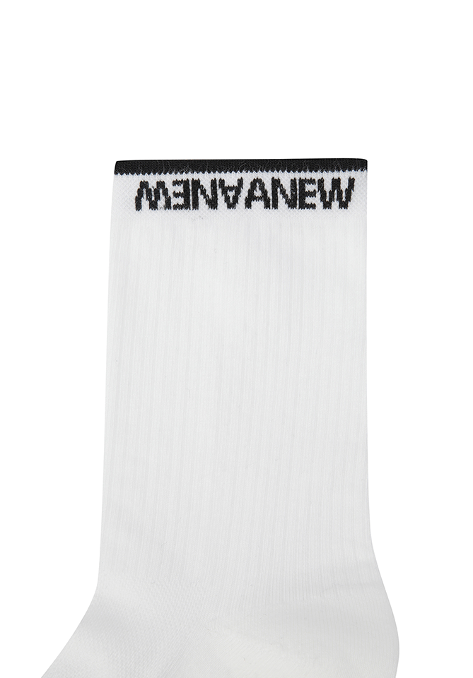 Women's Basic Middle Socks - White