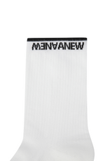 Women's Basic Middle Socks - White