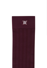 Women's Color Pop Knee Socks - Burgundy