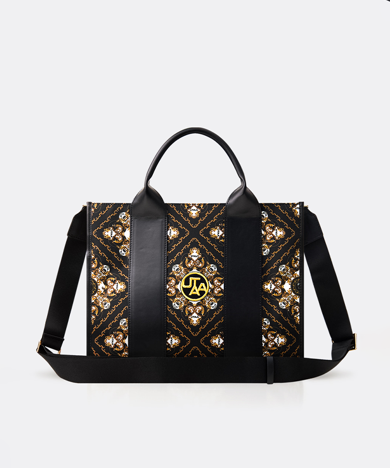 UTAA Midnight Panther Baroque Tote Bag - Black