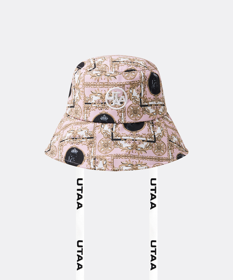 UTAA Women's Color Season Baroque Back Open Bucket Hat - Light Pink