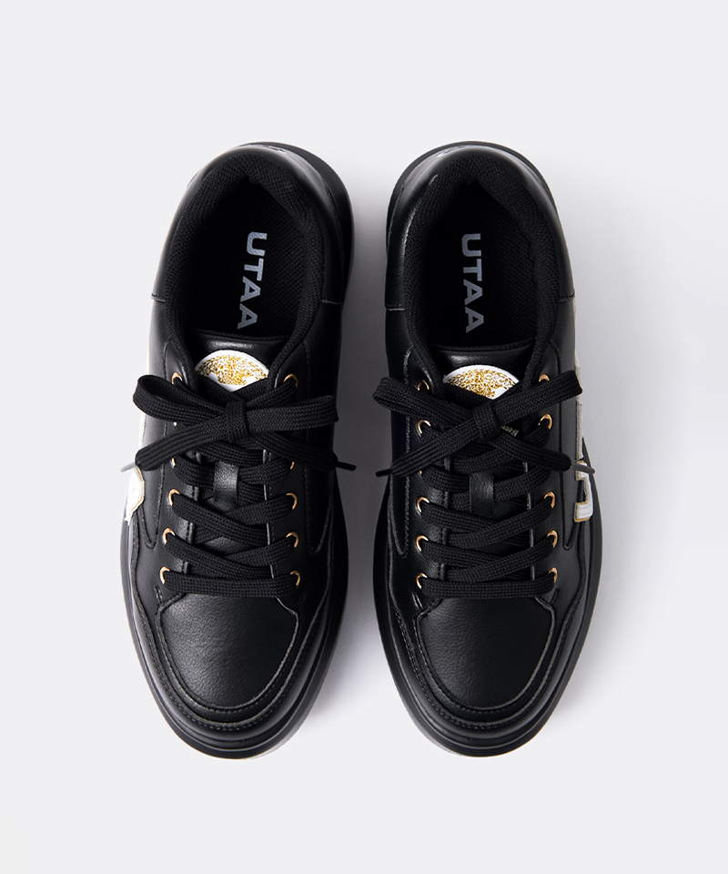UTAA Women's Gilt Bold Logo Platform Sneakers - Black
